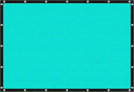 VICLLAX Shade Fabric Sun Shade Cloth with Every 2 FT Grommets for Patio Garden Pergola Cover Canopy 14x14 FT, Turquoise