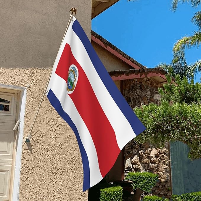 Costarica Flag Garden Yard House 2x3 ft Flags Double Sided Print Banner Indoor Outdoor Party Home Decorations for Boat Dorm House Balcony
