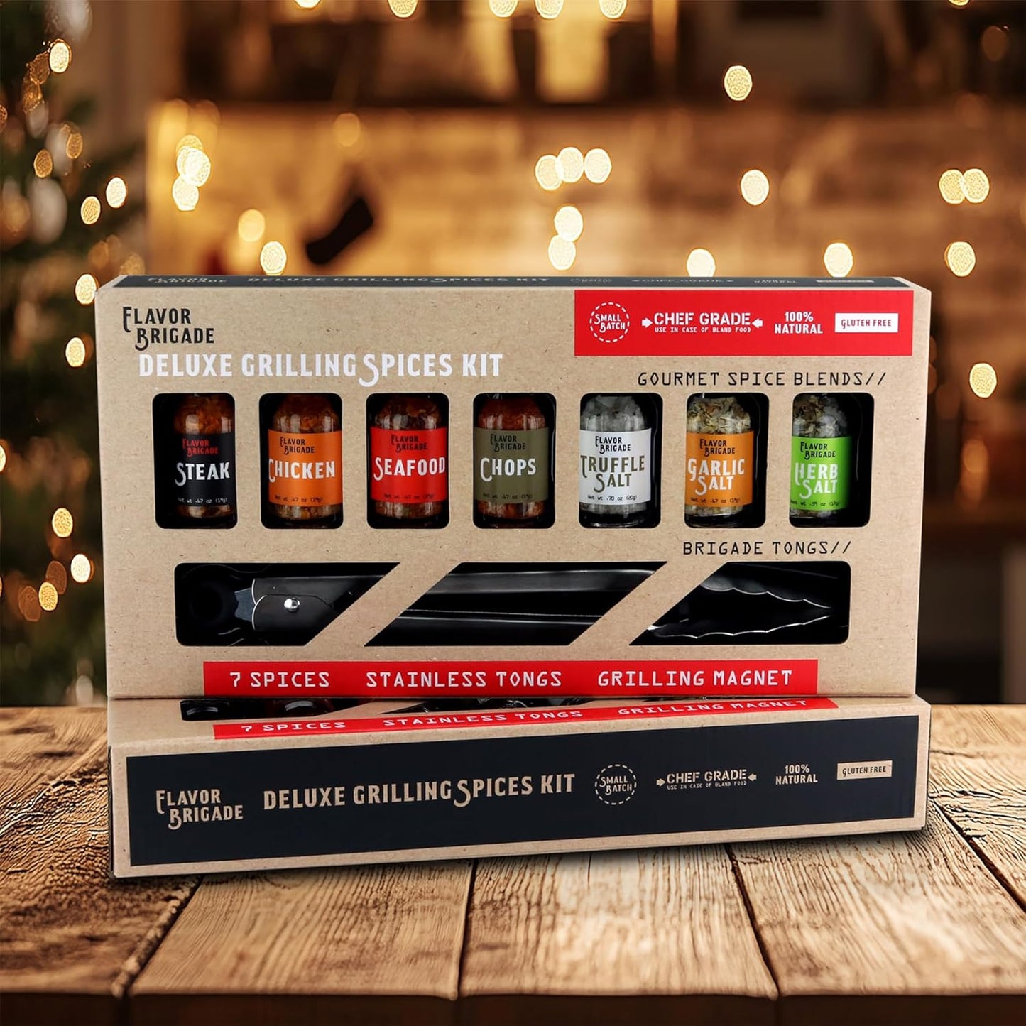 Deluxe Grilling Gift for Men - BBQ Accessories - Gourmet Spice Blends & Seasonings, Tongs, BBQ Magnet, Meat Rubs, Unique Gift for Dad, Son, Brother, Father in Law, Cooking Chefs, Guys, 17 Piece Set