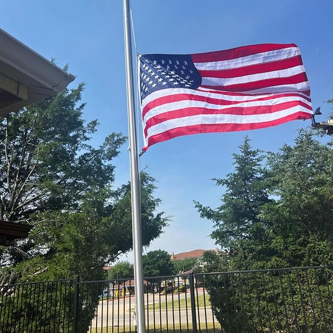 AZCOVER American Flag 4x6 FT US Flag for Outside Heavy Duty Nylon American Flags for Outdoor with Embroidered Stars Sewn Stipes and Brass Grommets United States Flag