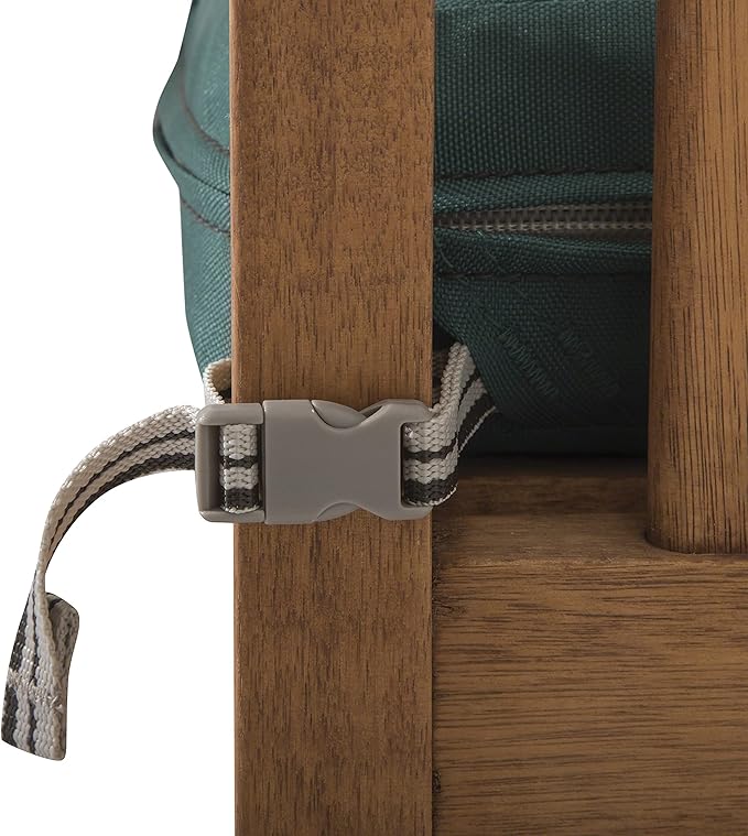 Classic Accessories 62-008-MGREEN-EC Ravenna Seat Cushion, 19x19x3 Inch (Pack of 1), Mallard Green, Chair Seat Cushion