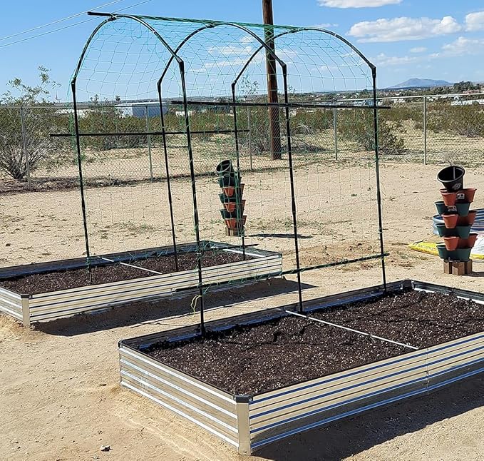 12x4x1ft Galvanized Raised Garden Bed,Outdoor Planter Box Metal Patio Kit Planting Bed for Vegetables Flowers Herb,Silver