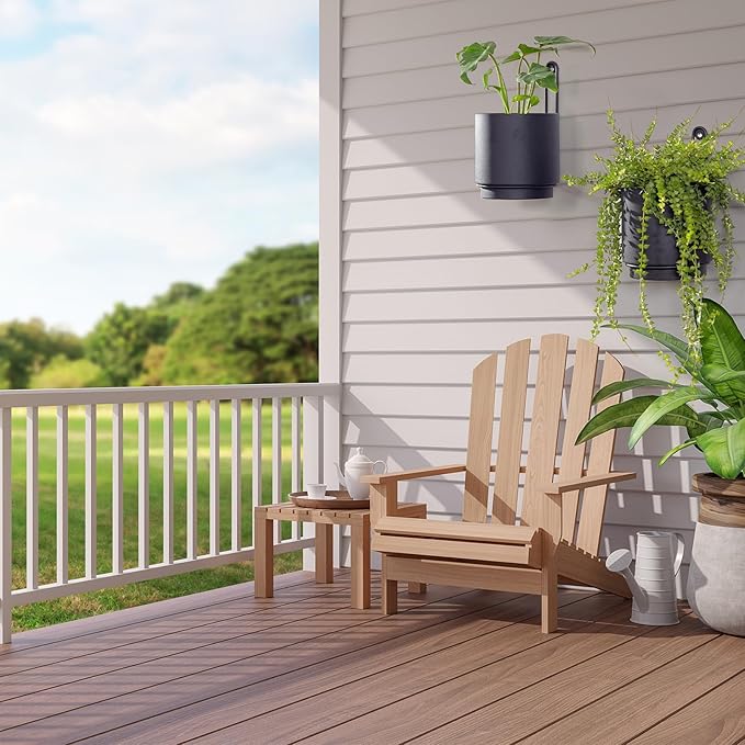 2 Pcs Wall Mounted Hanging Planters for Indoor and Outdoor Plants Wall Hanging Planters for Indoor Plants Modern Wall and Ceiling Planter Minimalist Flower Pot (Black-1, 5.91 inch)