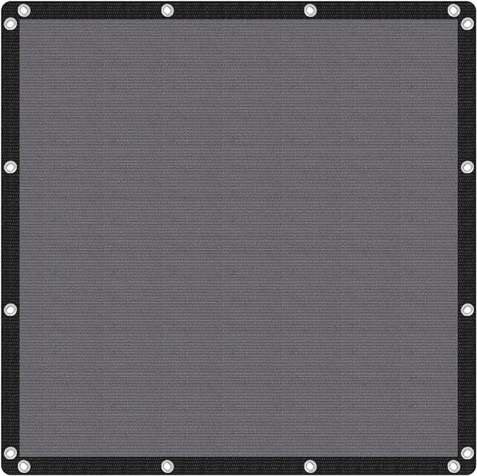 VICLLAX Shade Fabric Sun Shade Cloth with Every 2 FT Grommets for Patio Garden Pergola Cover Canopy 4x19 FT, Grey