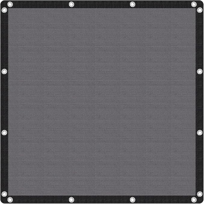 VICLLAX Shade Fabric Sun Shade Cloth with Every 2 FT Grommets for Patio Garden Pergola Cover Canopy 13x18 FT, Grey