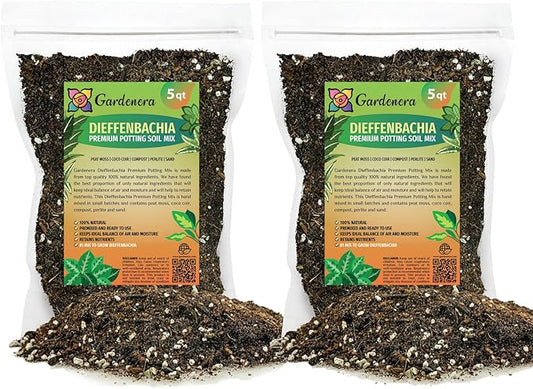 Premium Dumb Cane Potting Soil Mix - Ideal Blend for Growing Robust and Healthy Dumb Cane Plants - 10 Quart