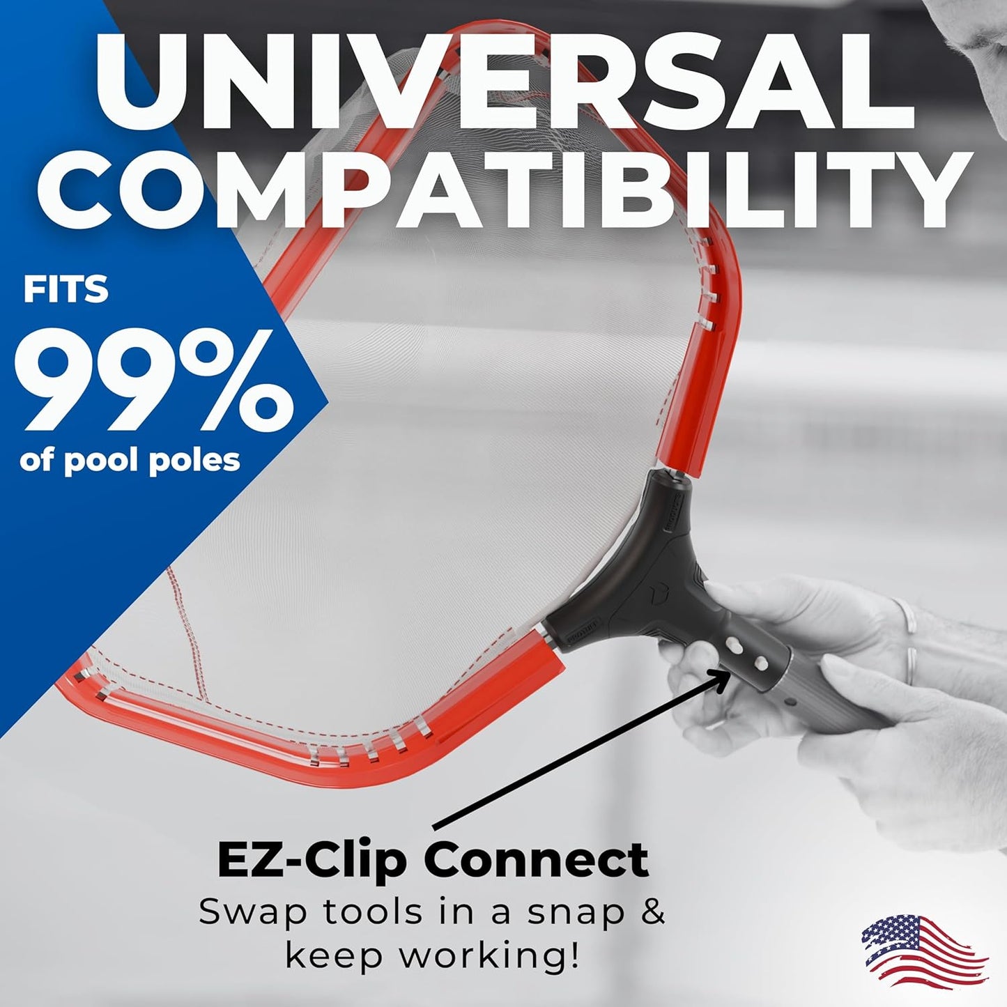 ProTuff Silt & Leaf Rake Bundle - Unlimited Free Replacements - 2-Items: 19 Inch Medium & 17 inch Fine Mesh Pool Cleaner for Sand, Silt, Pollen, Leaves & Twigs - Nearly 20 & 18 inch