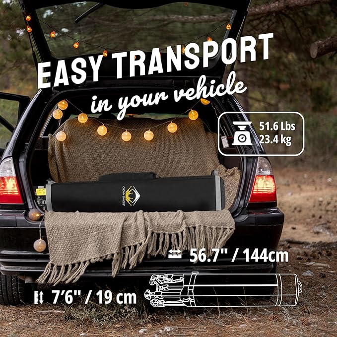 CROWN SHADES 12x12 Pop Up Canopy Tent Instant Commercial with 150D Silver Coated Fabric Including 1 Removable Sidewall, 4 Ropes, 8 Stakes, Weight Bags, STO 'N Go Bag, Beige