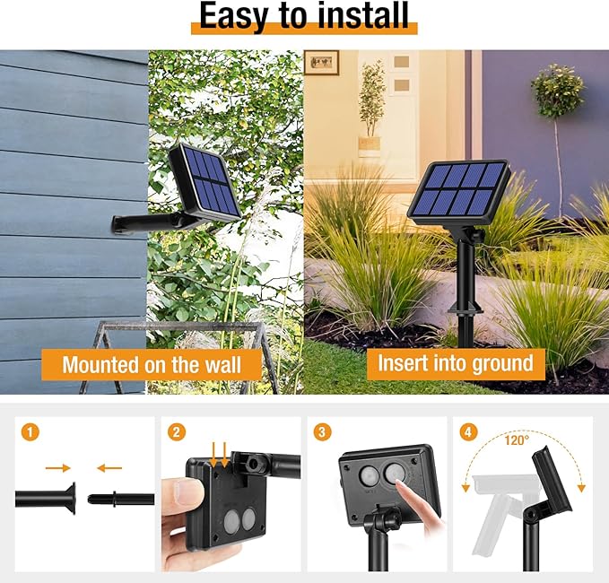 8 Pack Solar String Lights Outdoor, Total 640LED 264FT Solar Fairy Lights Outdoor Waterproof 8 Modes Copper Wire Solar Twinkle Lights for Outside Garden Patio Tree Christmas Wedding Party Decor