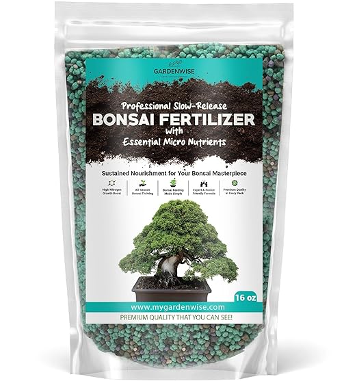 Slow-Release Bonsai Fertilizer with Essential Micronutrients - Professional Grade Bonsai Tree Fertilizer Pellets | Perfect Food for Indoor & Outdoor Bonsai Trees (16 OZ)