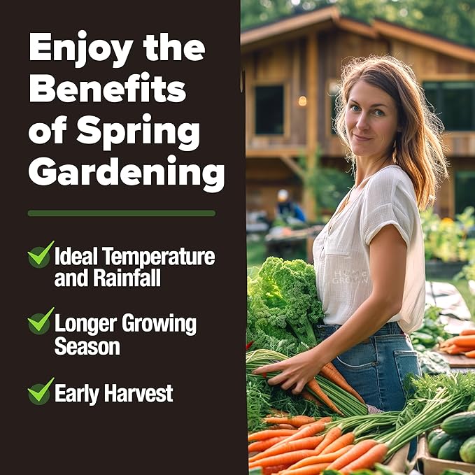 HOME GROWN 6000 Vegetable Seeds for Planting: 12 Spring Varieties of Garden Vegetables in Seed Packets, Garden Seeds for Garden Plants or Hydroponic Seeds - Heirloom Seeds - Non GMO
