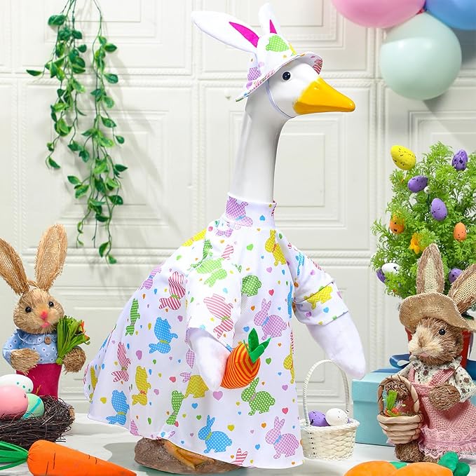 Easter Goose Outfit Goose Clothes for 23" High Cement or Plastic Goose Lawn Goose Clothing, Porch Goose Clothes, Lawn Goose Outfit, Garden Goose Costume