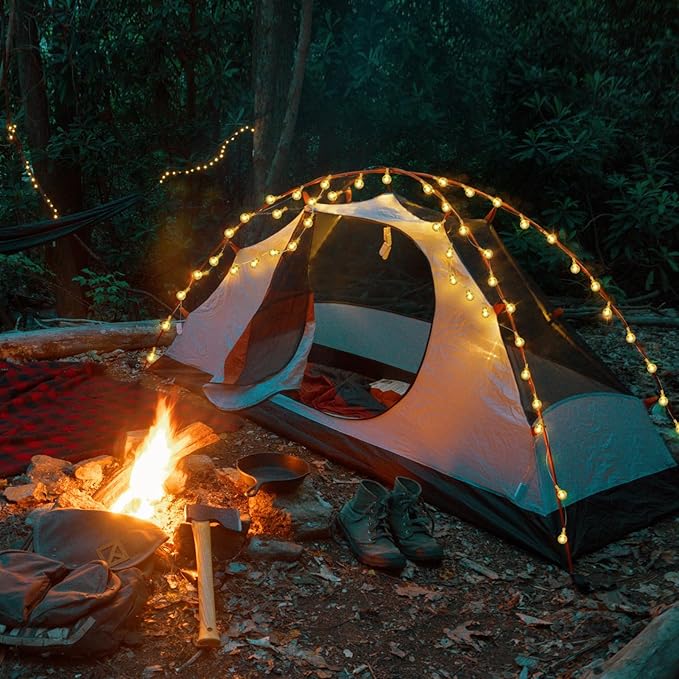 45.9ft 140LED Globe String Lights Outdoor,Crystal Fairy Light IP44 Waterproof Outdoor Hanging Decorative Lights for Home Tent Patio Garden Party Wedding Decor