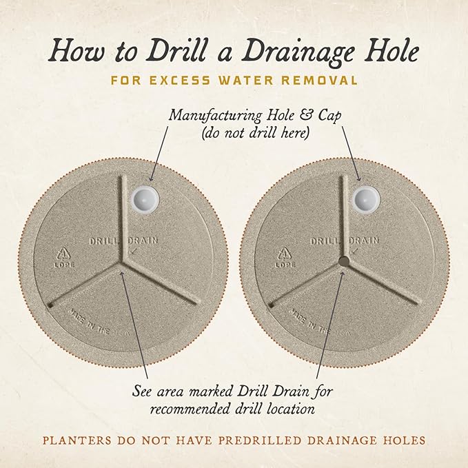 ARBORA 16" Monaco Square Polyresin Indoor and Outdoor Planter with Classic Cream Finish - Durable, Weatherproof, Lightweight, Large Plant Pot for Patio, Garden, Deck, Entryway