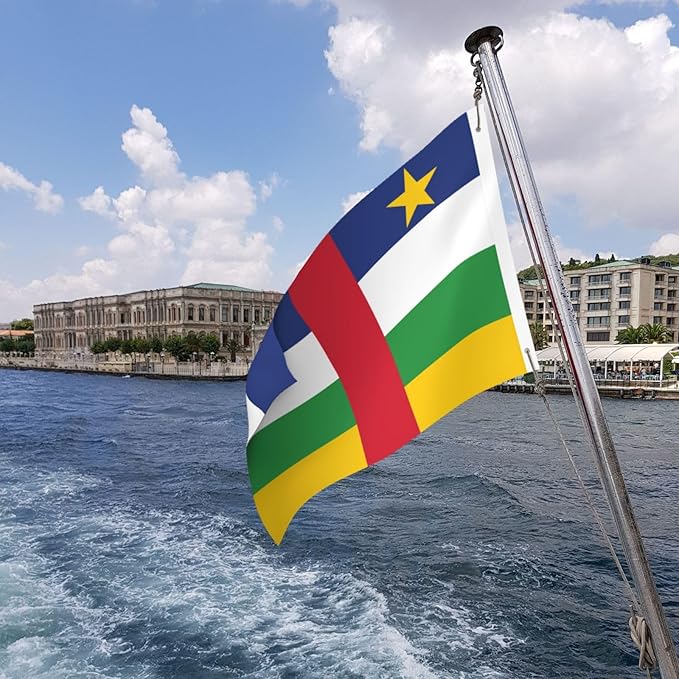 Central African Republic Flag Garden Yard House 2x3 ft Flags Double Sided Print Banner Indoor Outdoor Party Home Decorations for Boat Dorm House Balcony
