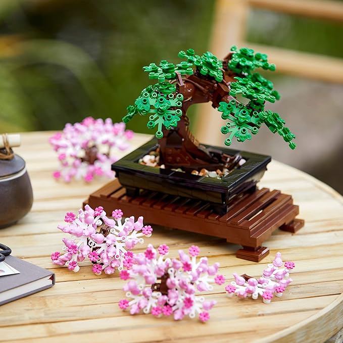 LEGO Icons Bonsai Tree Building Set - Artificial Bonsai Tree Plants for Home Decor, Adults Ages 18+ - Faux, Fake Plants for Table, Desk, Office - Birthday Gift for Men & Women - 10281