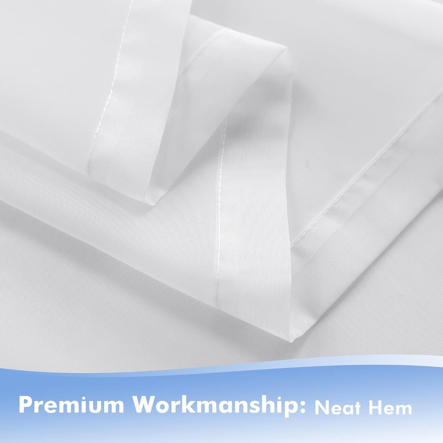 HolidayIdeas White Outdoor Sheer Curtains for Patio Waterproof, 4 Panels - 54 x 108 Inch - Light Filtering Voile Outside Curtains Grommet Drapes for Front Porch, Gazebo, Pergola, Backyard