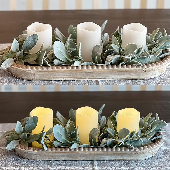 5" Outdoor Battery Operated Candle Waterproof Led Pillar Lights Flickering Flameless Candles with Timer Realistic Fake Electric Pillars for Lantern Garden Wedding Halloween Christmas Decorations,White