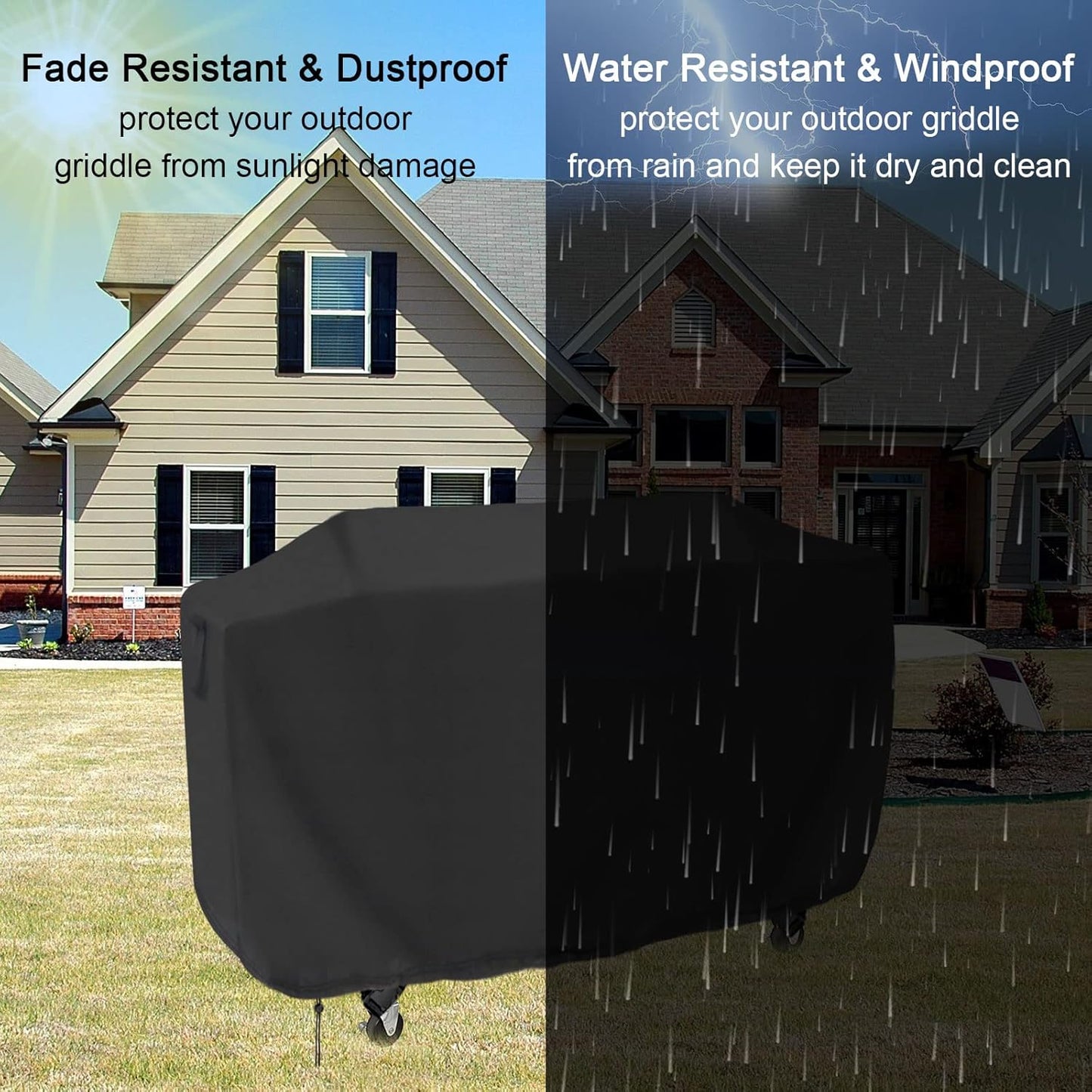 Flat Top Grill Cover for Royal Gourmet GD401 Propane Gas Grill, 68 Inches Waterproof Cover for Outdoor 36“ Griddle/Propane Griddle/Gas Griddles/Flat Grill-68 x 23 x 35.8 inches