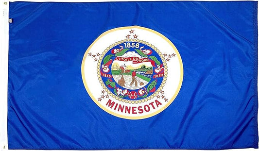 FlagSource Minnesota Nylon State Flag, Made in the USA, 3x5'
