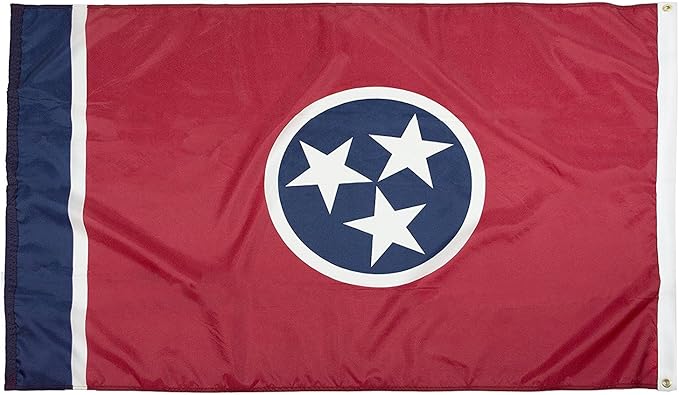 FlagSource Tennessee Nylon State Flag, Made in the USA, 5x8'