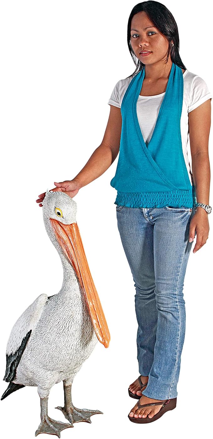 Design Toscano NE90073 The Giant White Pelican Statue,full color 34 inch