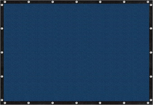 VICLLAX Shade Fabric Sun Shade Cloth with Every 2 FT Grommets for Patio Garden Pergola Cover Canopy 18x21 FT, Dark Blue