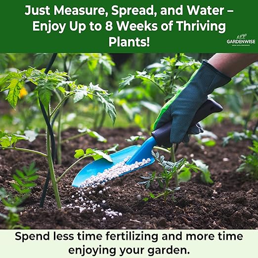 13-13-13 Slow Release Granular Fertilizer – All Purpose Plant Food 13 13 13 for Outdoor Grass, Vegetables, Roses, Flowers, Shrubs, Trees. Lawns, Gardens, Potted Plants (4 quarts)