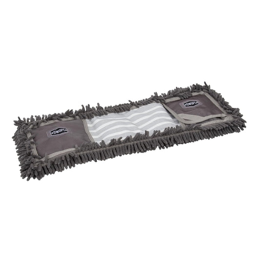 SWOPT 24” Microfiber Dust Mop Refill – Microfiber Cleaning Pads for Use on Wood, Laminate, Tile – Interchangeable with All SWOPT Cleaning Products for More Efficient Cleaning and Storage