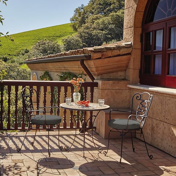 Classic Accessories Montlake Water-Resistant 23 x 20 x 4 Inch Patio Lounge Back Cushion, Light Charcoal Grey, Outdoor Loveseat Cushions