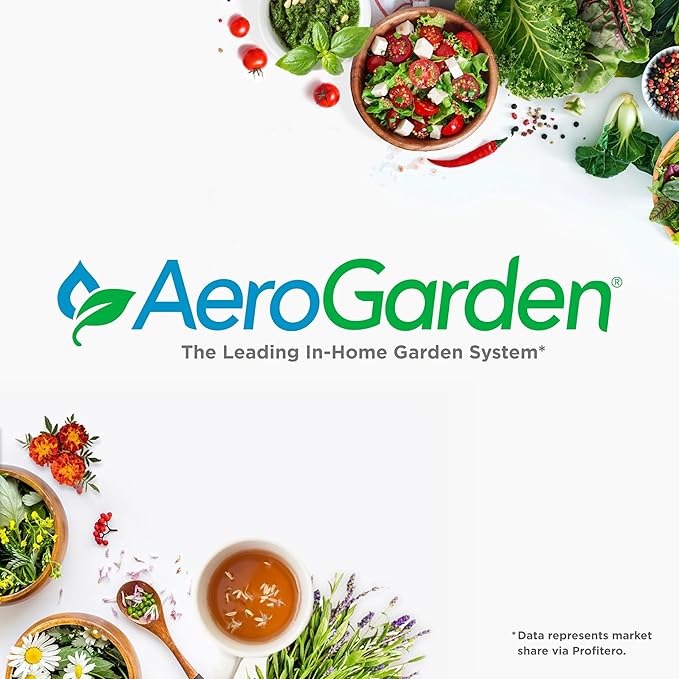 AeroGarden Harvest 2.0, Indoor Garden Hydroponic System with LED Grow Light, Holds up to 6 AeroGarden Pods, Cream