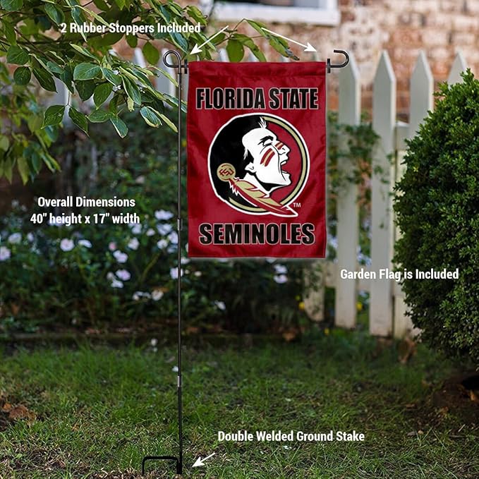 College Flags & Banners Co. Florida State Seminoles Garden Flag with Stand Holder