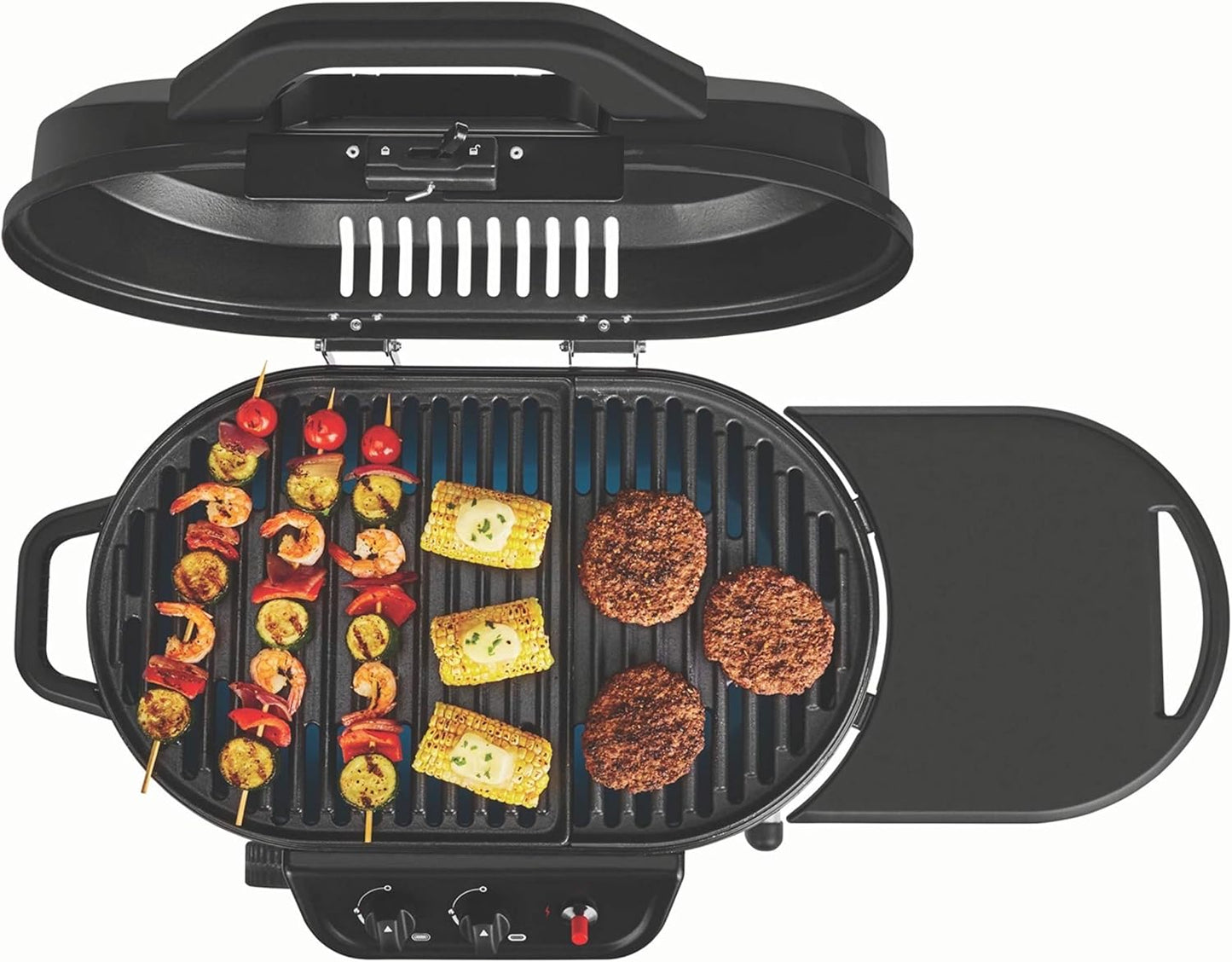 Coleman RoadTrip 225 Portable Propane Grill, 2-Burner Gas Grill with Matchless Ignition & Adjustable Temperature Control, 11,000 BTUs of Power for Grilling, Tailgating, Camping, BBQ, & More