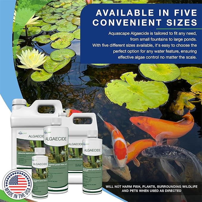 Aquascape 96026 Algaecide for Pond, Waterfall, and Water Features, 1-Gallon