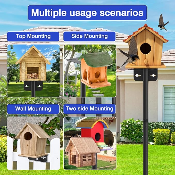 1 Pack 60 inch Adjustable Bird Feeder Pole,Bird House Pole Suitable for Feeders & BirdHouse,Weather Station,Heavy-Duty Rustproof Design,Enhance Outdoor Decor & Birdwatching Experience (1 PACK 60 inch)
