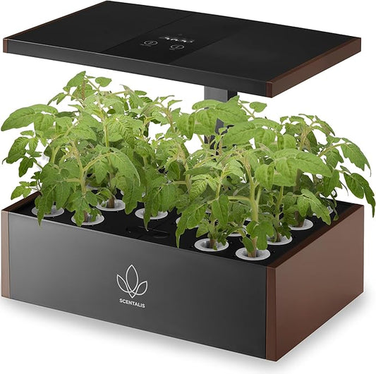 Vita Indoor Hydroponics Growing System Kit, 12/16/20 Pods, 10L Water Tank, Indoor Herb Garden with 5X Faster Growth, Indoor Gardening System with 25" Extendible Rod for Indoor Plants