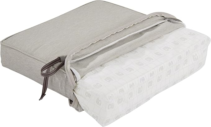 Classic Accessories Montlake Water-Resistant 25 x 18 x 4 Inch Patio Lounge Back Cushion, Heather Grey, Outdoor Loveseat Cushions