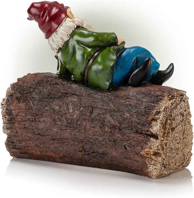 Alpine Corporation 9" Tall Outdoor Garden Gnome and Welcome Sign Yard Statue Decoration, Multicolor