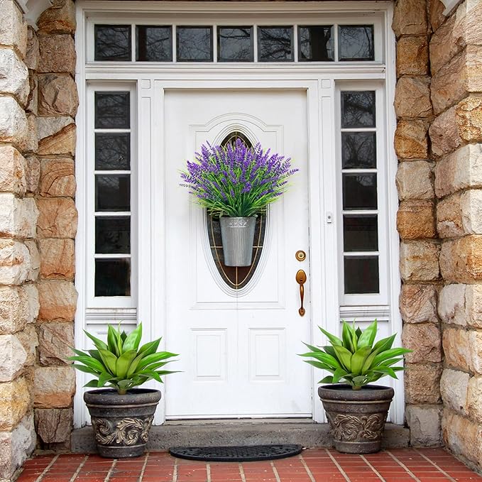 Artificial Agave Plants,Large UV Resistant Fake Agave Planters for Indoor and Outdoor Decorating Artificial Plants for Outdoors Plants(2Pack, 22")