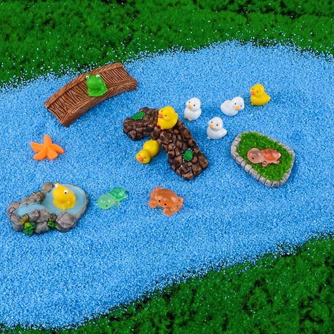45 Pcs Mini Ocean Resin Animals Marine Miniature Animals Figurines Tiny Sea Animals Small Plastic Animals Micro Aquarium Ornaments Décor for DIY Fish Tank Fairy Garden Dollhouse Accessories