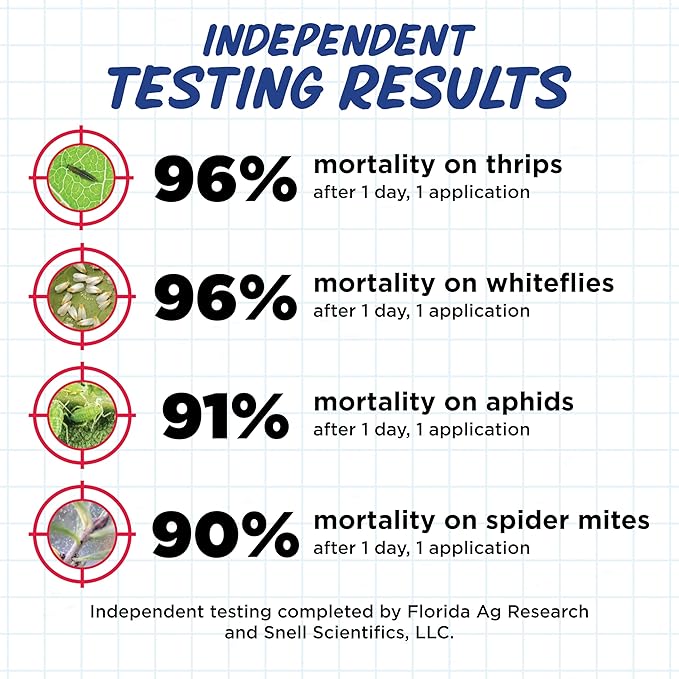 Earth's Ally Insect Control Concentrate for Plants 32 oz | Safe Outdoor & Indoor Plant Insecticide, Spider Mite, Aphid & Mealybug Killer - for Organic Garden & Household Plants