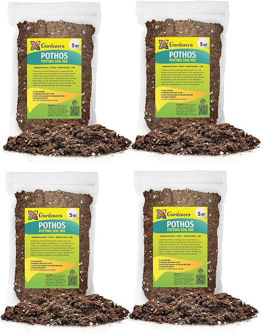 Premium Pothos Potting Soil Mix - Air Cleaning Plant Potting Mix, Soil Mix for Pothos, Parlor Palm, Peace Lily - (2 Quart Bag)