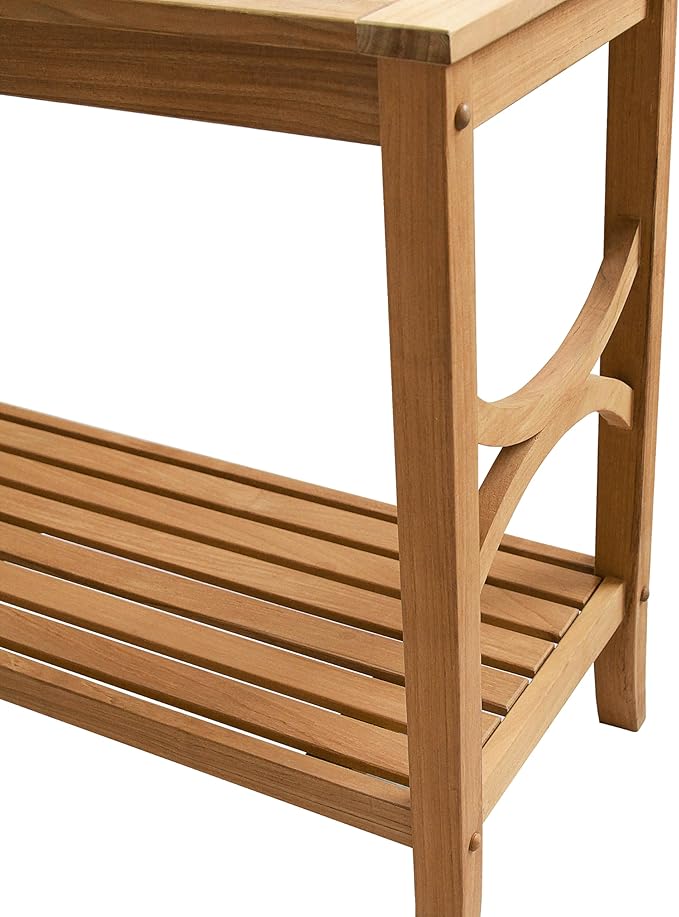 Cambridge Casual Chester Teak Wood Outdoor Console Table – Durable Accent Table for Patio, Deck, Porch and Garden - Perfect for Displaying Plants, Décor, Beverage and Other Outdoor Essential