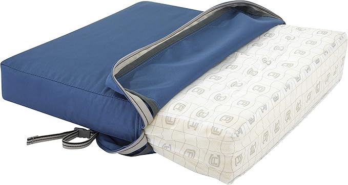Classic Accessories Ravenna Water-Resistant 17 x 15 x 2 Inch Patio Seat Cushion, Empire Blue, Chair Seat Cushion