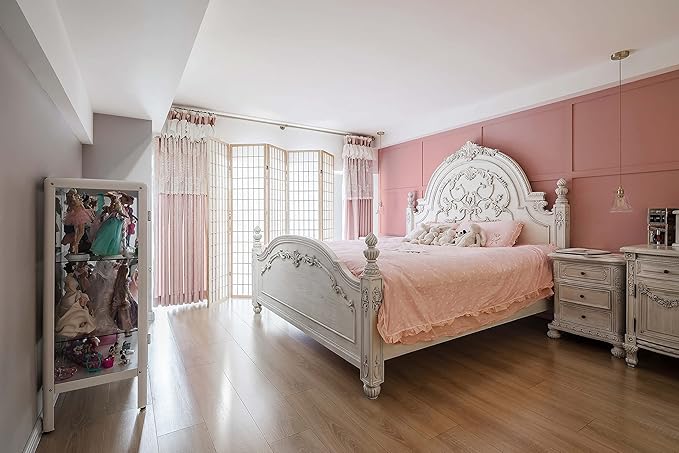 Dimoon 236''x17.7'' Pink Peel and Stick Wallpaper Contact Paper Modern Self Adhesive Wall Paper Removable Renter Friendly Textured Solid Color Shelf Cabinet Vinyl Roll (236''x17.7'',Rose Pink)