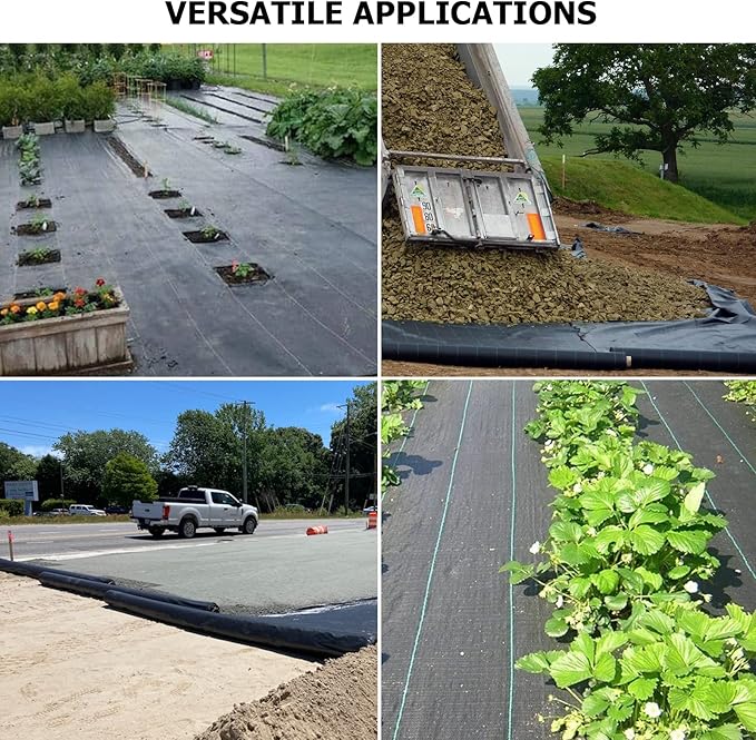 Driveway Fabric - 6.5x330 ft Commercial Weed Barrier - Heavy Duty 3.5OZ French Drain Fabric for Erosion Control and Landscape Projects