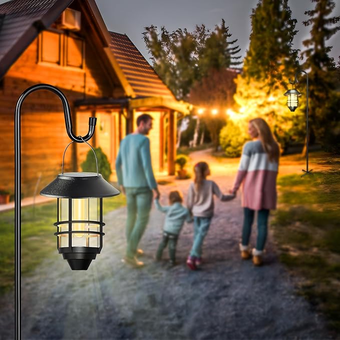 XDW-GIFTS Bird Feeder Pole for Outdoor, 76 Inch Shepherds Hooks Heavy Duty Garden Pole for Hanging Plant Basket, Solar Light Lanterns, Garden Plant Hanger Stands with 5 Base Prongs