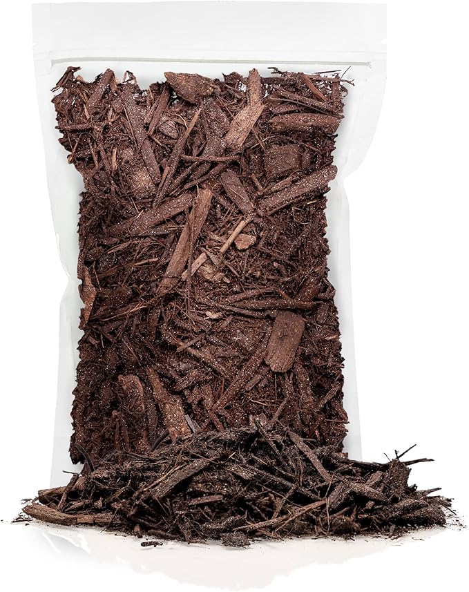 Brown Mulch - Retain Moisture and Suppress Weeds for a Thriving Landscape - 10 QUARTS