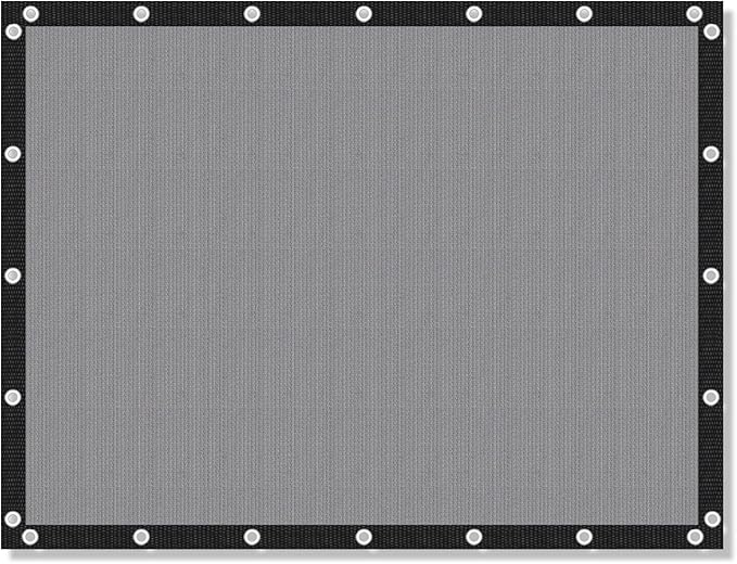 VICLLAX Shade Fabric Sun Shade Cloth with Every 2 FT Grommets for Patio Garden Pergola Cover Canopy 13x20 FT, Light Grey