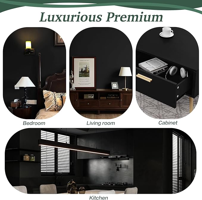 Dimoon 787''x17.7'' Black Peel and Stick Wallpaper Contact Paper Self Adhesive Wall Paper